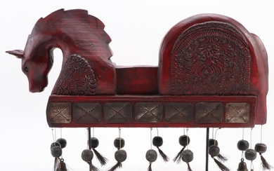 Southeast Asian Style Carved Wood Horse