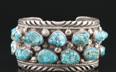 Southwestern Sterling Turquoise Cuff