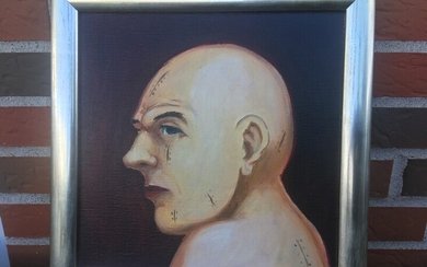 NOT SOLD. Steen Kirkegaard Erichsen: "Look a Like". Signed 2004. Oil on canvas. 30 x...