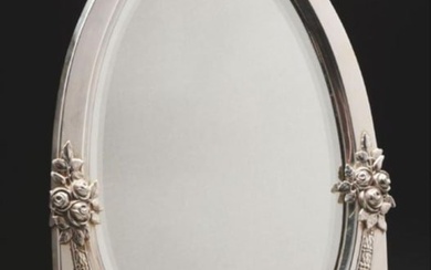 Sterling Silver Plated Table Mirror.