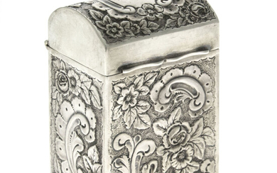 Sterling Silver Playing Cars Case Box, Nathan & Hayes, Chester, 1898.