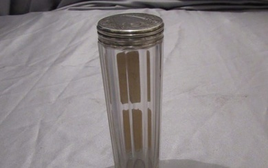 Sterling silver Topped Glass Vanity Jar