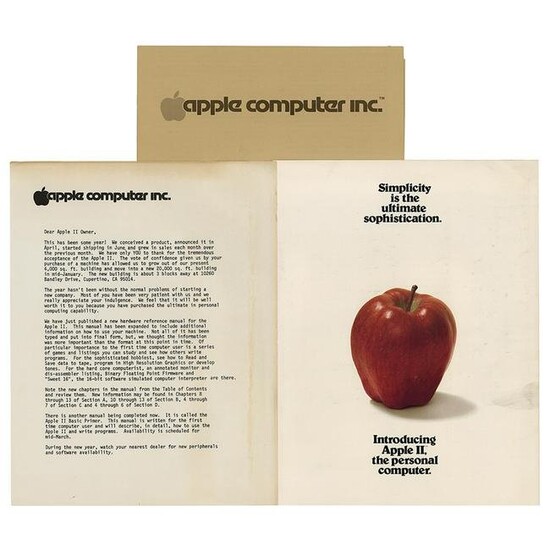 Steve Jobs: Apple II (3) Early Ephemera Items