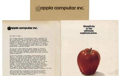 Steve Jobs: Apple II (3) Early Ephemera Items