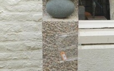 Stone sculpture, Abstract composition, h. 125 cm.