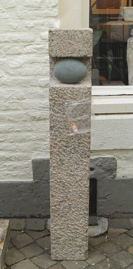 Stone sculpture, Abstract composition, h. 125 cm.