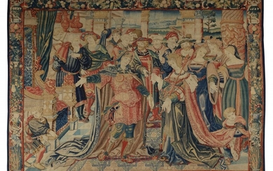 TAPISSERIE DE BRUXELLES DU XVIe SIÈCLE, VERS 1530 Histoire de David et Bethsabée