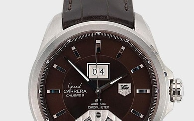 Tag Heuer - A steel 'Grand Carerra GMT Grande Date' wristwatch
