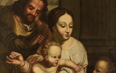 The Holy Family, 18thC, Spanish, 83 x 112 cm