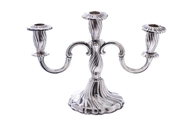 Three-armed silver chandelier | Dreiarmiger Silberleuchter