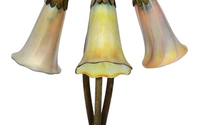 Tiffany Studios Three-Light "Lily" Table Lamp