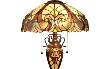 Tiffany Style Stained Art Glass Table Lamp