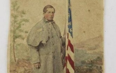 Tinted CDV of Civil War Color Bearer
