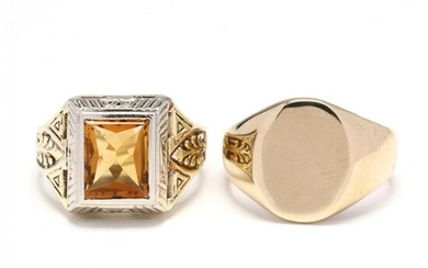 Two Gold Gent's Rings