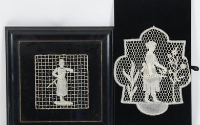 Two Wiener Werkstatte Attributed Lace Panels