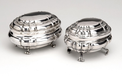 Two silver sugar boxes, Augsburg