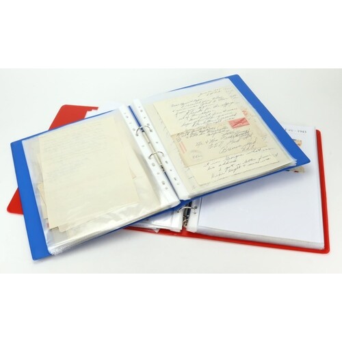 USA Postal History: two folders containing World War II corr...