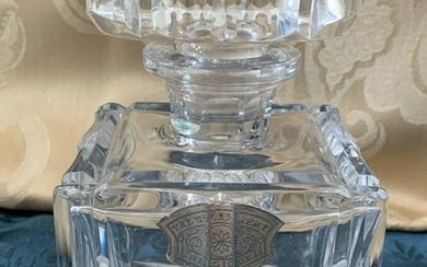 VAL ST LAMBERT HEAVY CRYSTAL SQUARE DECANTER 6" HT