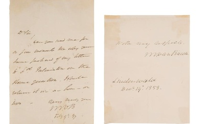 VAN BUREN, Martin (1782-1862). Autograph letter signed ("MVB"), to Mr. Dayton. N.p., 9 February
