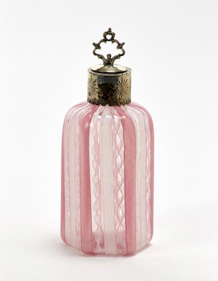 Venini Perfume bottle in clear colorless blown glass