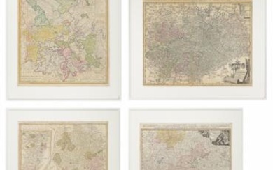 Vier Landkarten von deutschen Ländern, Johann Baptist Homann (1664-1724) Erben, Nürnberg, 18. Jahrhundert