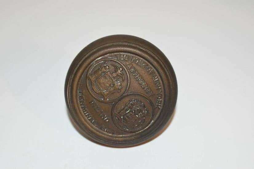 Vintage Brass New York Port Authority knob