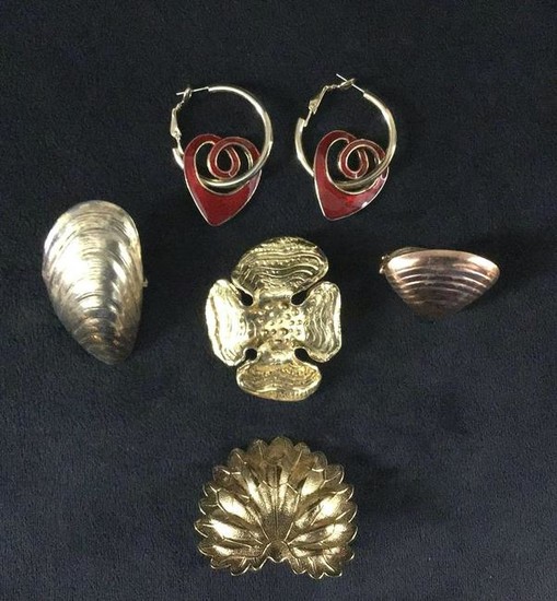 Vintage Costume Jewelry Earrings Brooches