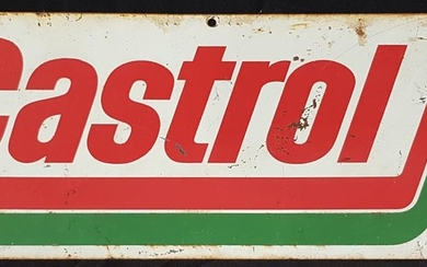 Vintage Metal Castrol Sign (H: 30 x L: 76cm)