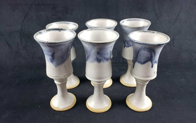Vintage Stoneware Goblet Set