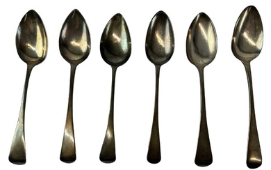 WILLIAM SEAMEN; a pair of George III hallmarked silver teaspoons,...