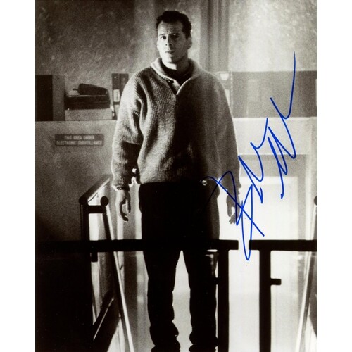 WILLIS BRUCE: (1955- ) American Actor. Signed 8 x 10 photogr...