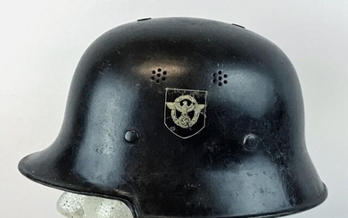WW2 German Schutzpolizei Helmet, Double Decal