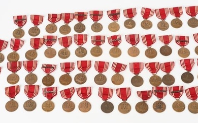 WWII US ARMY LOT OF 50 GOOD CONDUCT MEDALS WW2