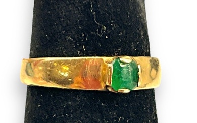 Wearable 14k y/g Emerald Ring