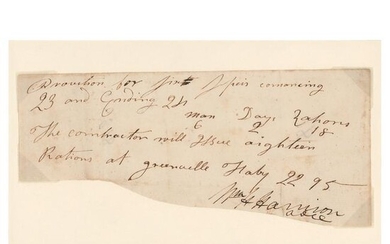 William Henry Harrison Document Signed