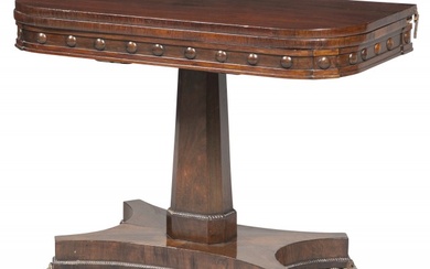 William IV Rosewood Fold-Over Games Table