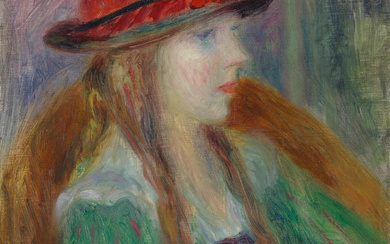 William James Glackens (1870-1938) Young Girl in Red Hat 13...