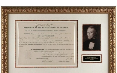 Zachary Taylor Document Signed as President