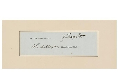 Zachary Taylor Signature as President