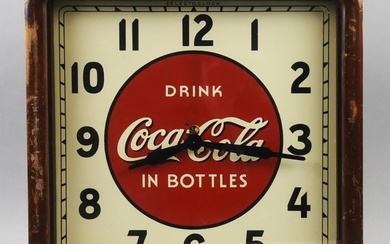 c1950 Selective Devices Co Coca Cola Wall Clock - Works