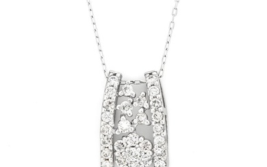 0.30 tcw Diamond Pendant - 18 kt. White gold - Necklace with pendant - 0.30 ct Diamond - No Reserve Price