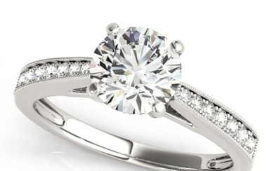 0.7 ctw Certified VS/SI Diamond Ring 18k White Gold