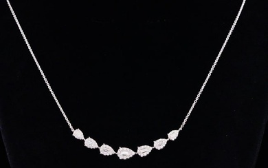 1.00ctw SI1-SI2/G-H Diamond and 14K White Gold Necklace