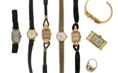 A collection of eight lady's wristwatches, includi…
