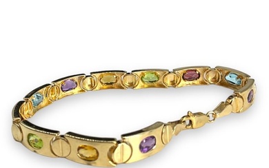 10kt Yellow Gold and Semi-Precious Stones Bracelet