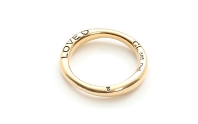 Charlotte Lynggaard: A 14k gold ring. Size 49. Weight app. 4 g.
