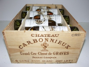 12 Btles Château Carbonnieux blanc 2007 CC Graves …