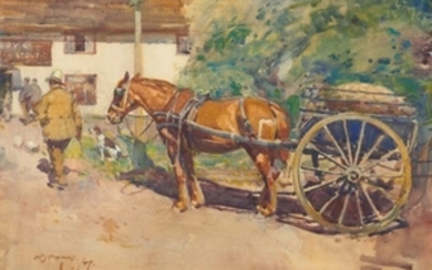 Sir Alfred James Munnings, P.R.A., R.W.S. (1878-1959), The Halfway House