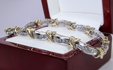 14 kt. Gold - Diamond bracelet - 4.20 carat - AIG Milan - No reserve - DiamondsNL.