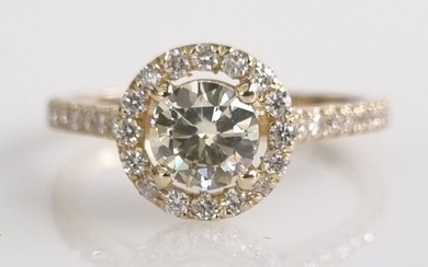 14 kt. Yellow gold - Ring - 0.71 ct Diamond - Diamonds